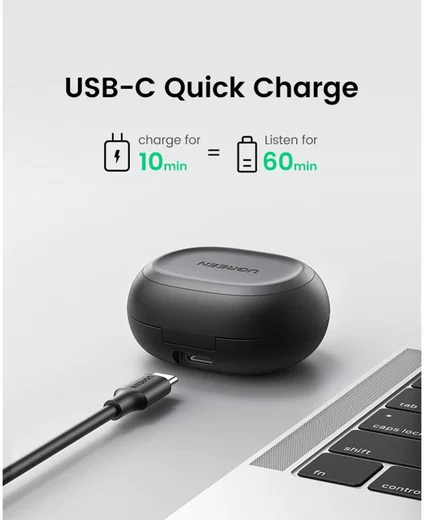 UGREEN HiTune T1 True Wireless Earbuds Draadloze Headset Zwart afbeelding 13