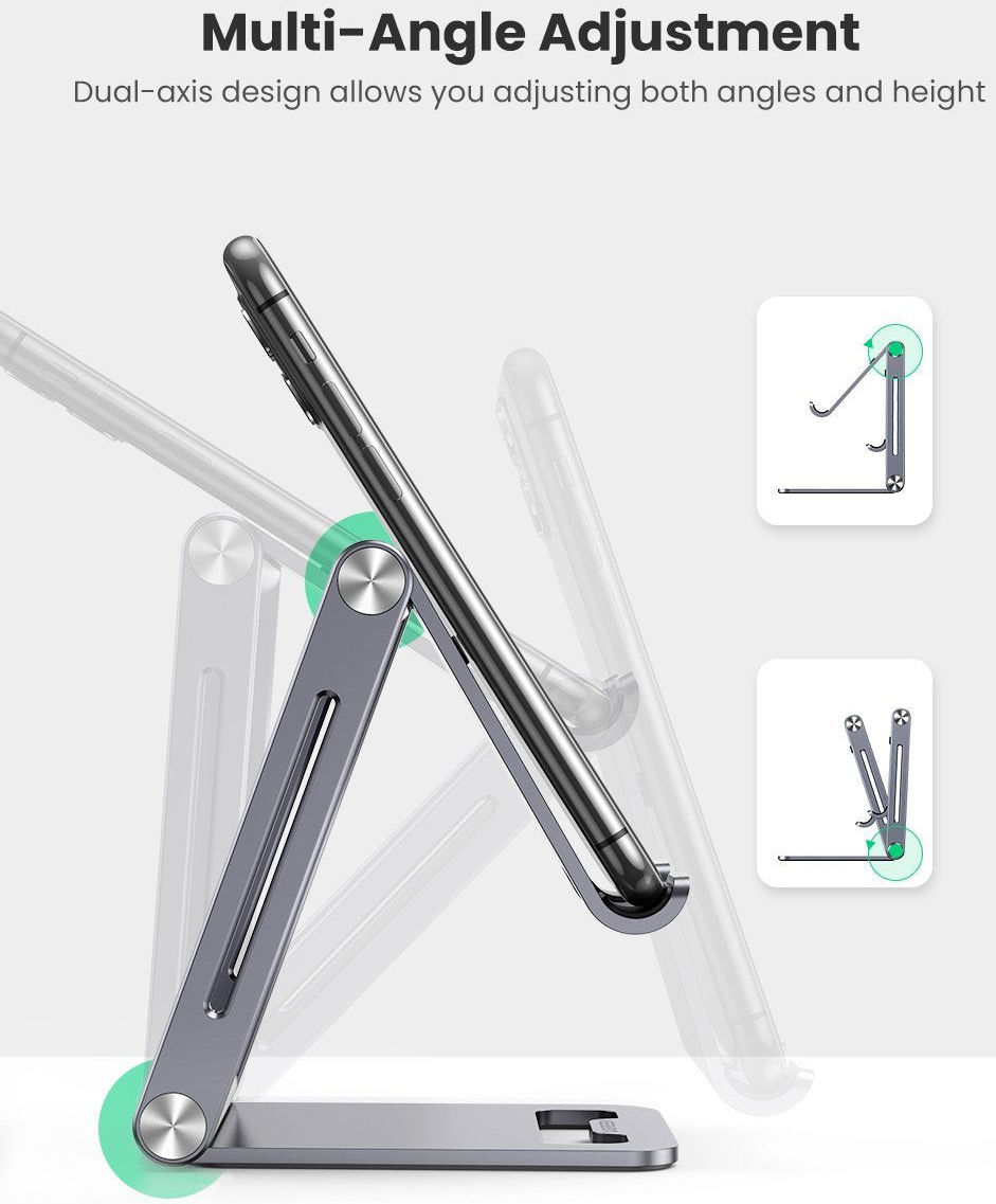 UGREEN Universele Verstelbare Opvouwbare Aluminium Telefoon Houder afbeelding 5
