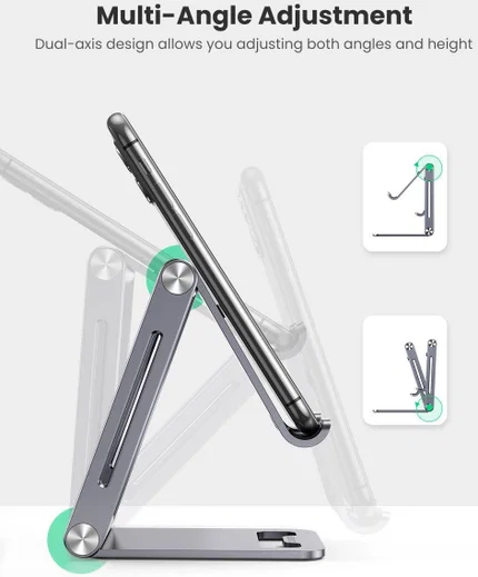 UGREEN Universele Verstelbare Opvouwbare Aluminium Telefoon Houder afbeelding 5