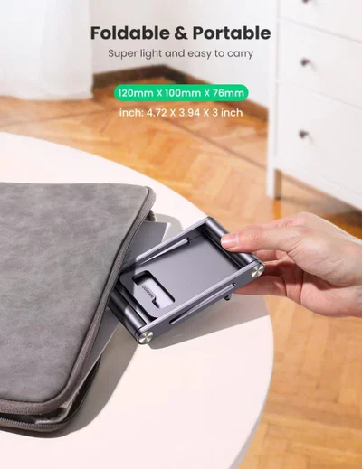UGREEN Universele Verstelbare Opvouwbare Aluminium Telefoon Houder afbeelding 6