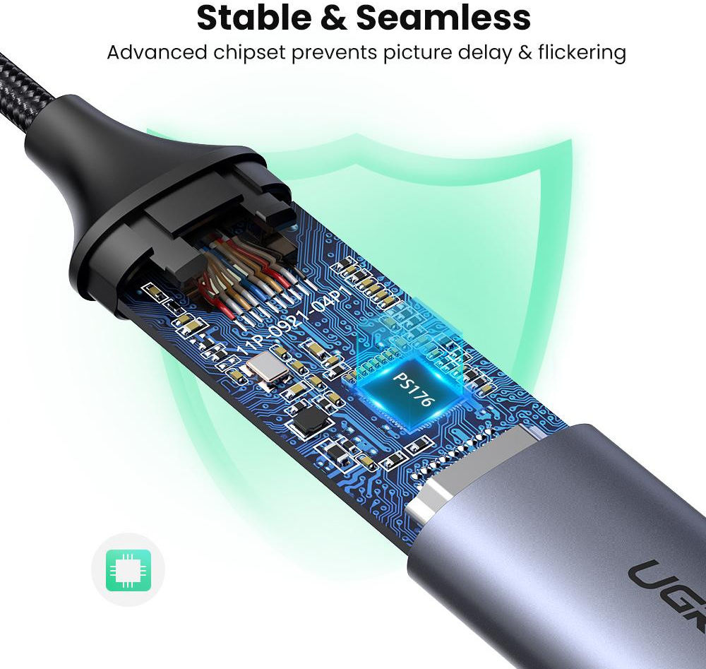 UGREEN USB-C naar HDMI Compacte Adapter 4K@60Hz Grijs afbeelding 4