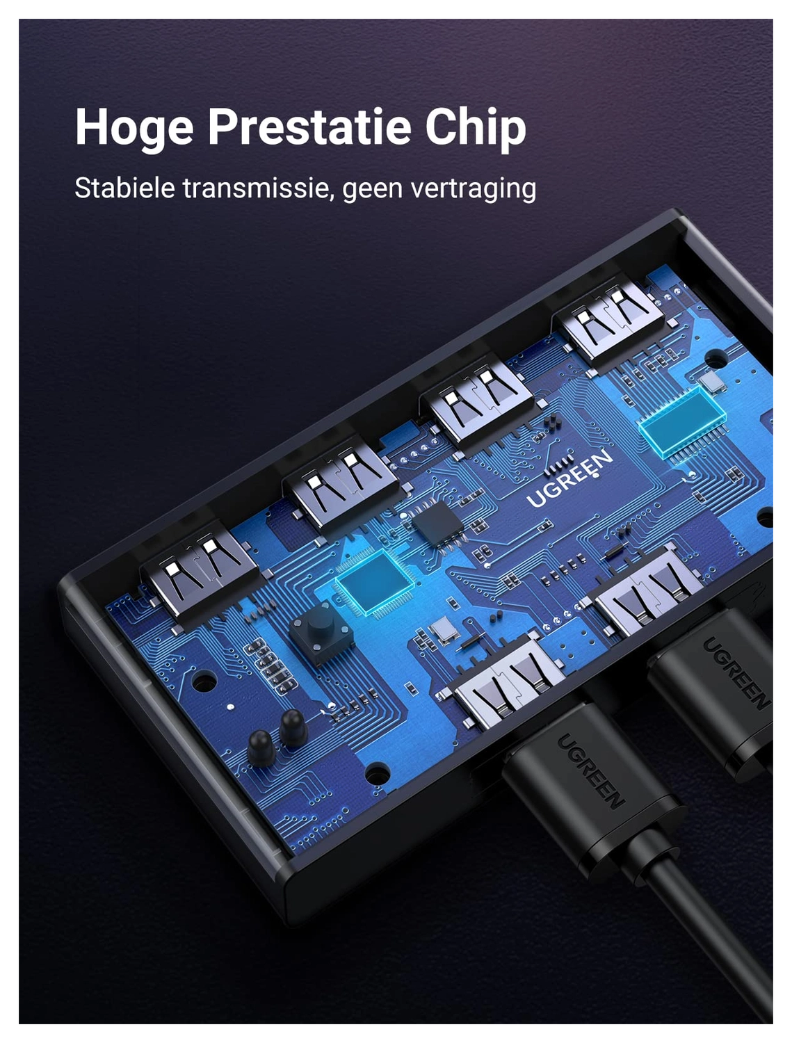 UGREEN Sharing Switch USB 3.0 Schakelaar met 4 USB Poorten Zwart afbeelding 7