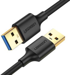 UGREEN USB-A naar USB-A SuperSpeed Data Kabel USB 3.0 5Gbps 1M Zwart afbeelding