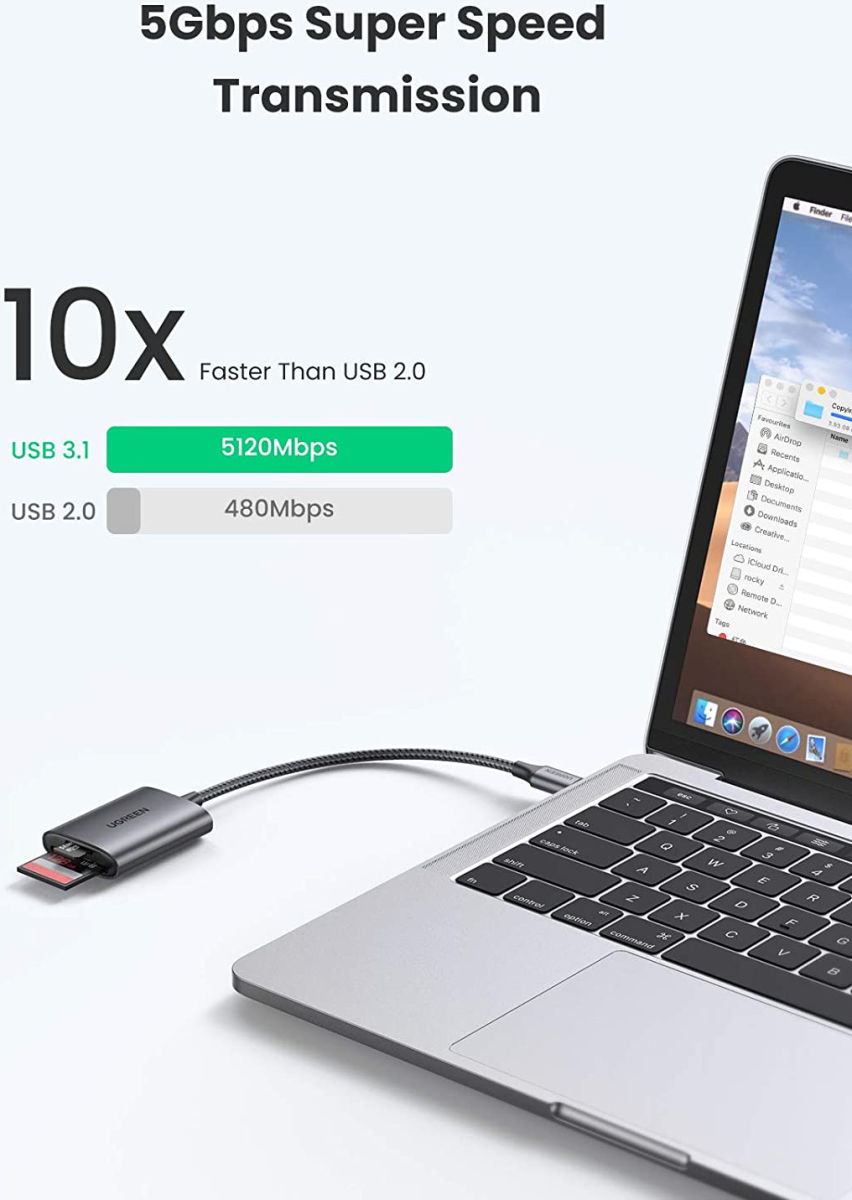 UGREEN USB-C Card Reader met Micro SD-kaart / SD-Kaart Ingang afbeelding 2