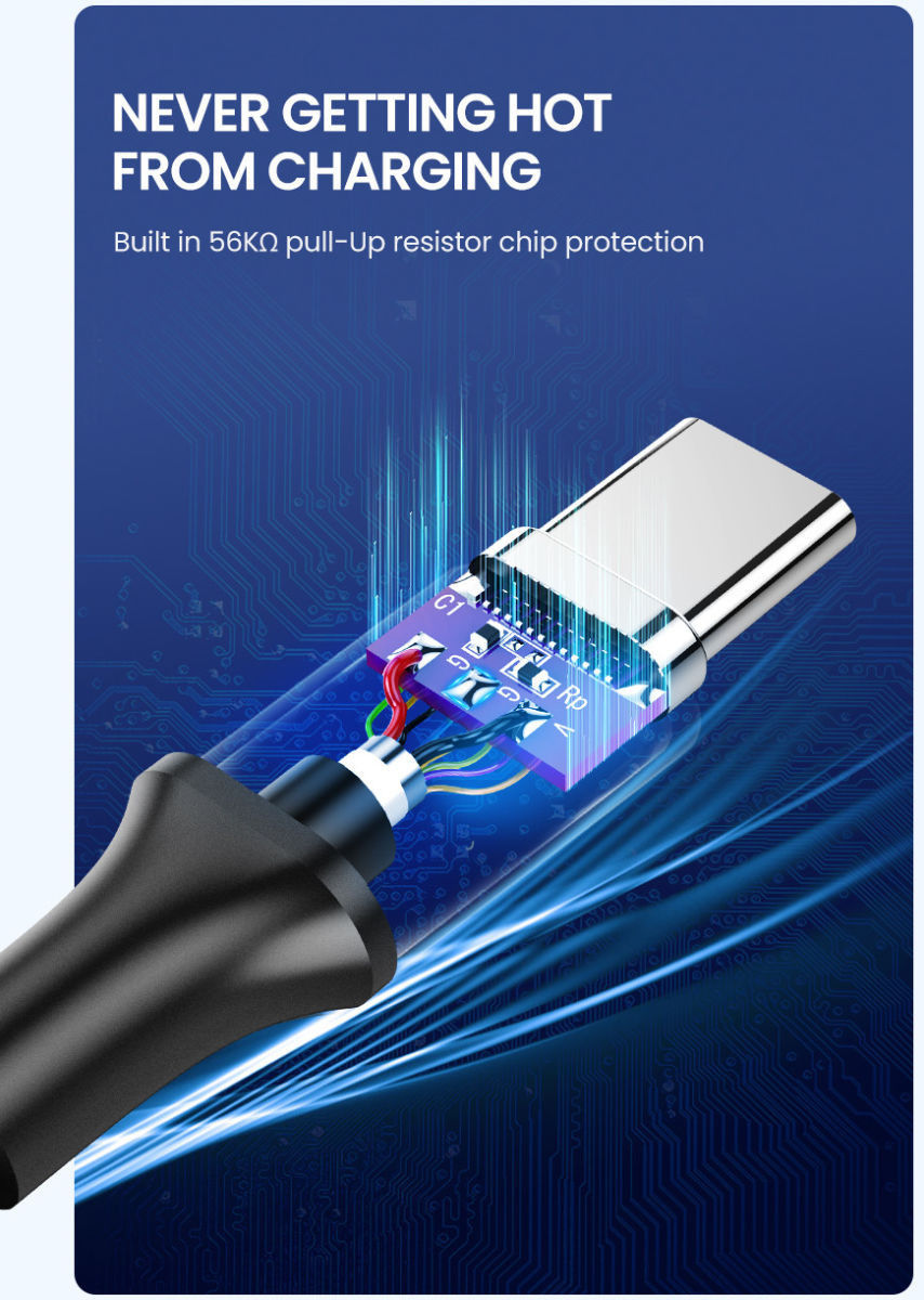 UGREEN USB-A naar USB-C Kabel USB 3.0 / 3A Fast Charge 1M Zwart afbeelding 8