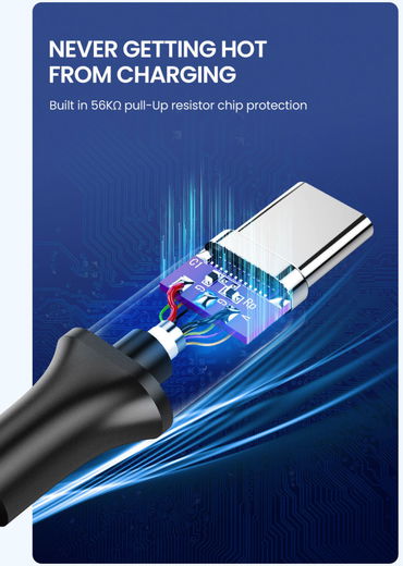 UGREEN USB-A naar USB-C Kabel USB 3.0 / 3A Fast Charge 1M Zwart afbeelding 8