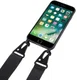 iPhone 7/8/SE (2020/2022) Hoesje TPU Back Cover + Telefoon Koord Zwart afbeelding 2