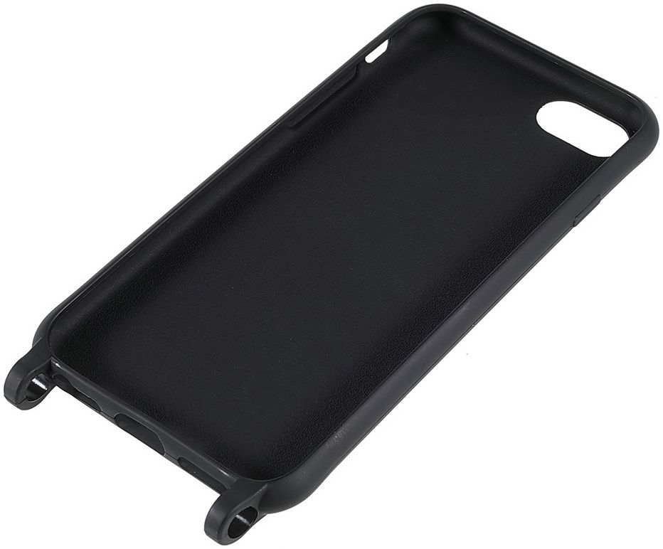 iPhone 7/8/SE (2020/2022) Hoesje TPU Back Cover + Telefoon Koord Zwart afbeelding 4