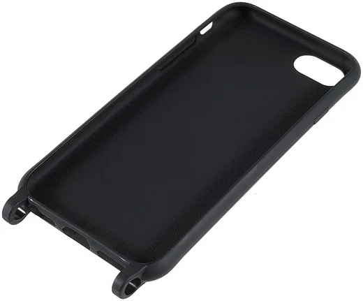 iPhone 7/8/SE (2020/2022) Hoesje TPU Back Cover + Telefoon Koord Zwart afbeelding 4
