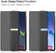 Lenovo Tab P12 Pro Hoes Tri-Fold Book Case Kunstleer Grijs afbeelding 4