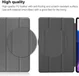 Lenovo Tab P12 Pro Hoes Tri-Fold Book Case Kunstleer Grijs afbeelding 9