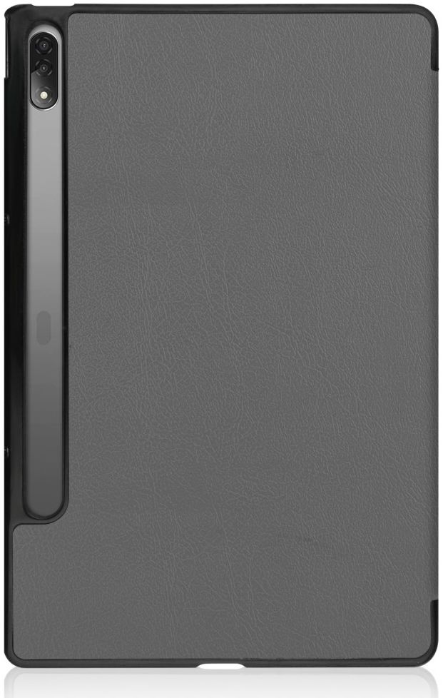 Lenovo Tab P12 Pro Hoes Tri-Fold Book Case Kunstleer Grijs afbeelding 2