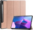 Lenovo Tab P12 Pro Hoes Tri-Fold Book Case Kunstleer Roze Goud