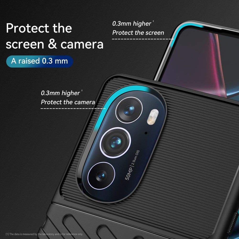 Motorola Edge 30 Pro Hoesje TPU Thunder Design Back Cover Zwart afbeelding 4