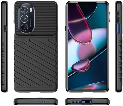 Motorola Edge 30 Pro Hoesje TPU Thunder Design Back Cover Zwart afbeelding 8
