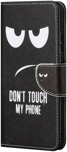 Motorola Moto G22 Hoesje Portemonnee Book Case met Dont Touch Print afbeelding 1