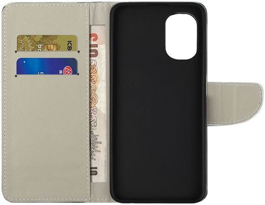 Motorola Moto G22 Hoesje Portemonnee Book Case met Dont Touch Print afbeelding 6