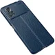 Xiaomi Poco X4 Pro Litchi Hoesje TPU met Leren Textuur Blauw afbeelding 2