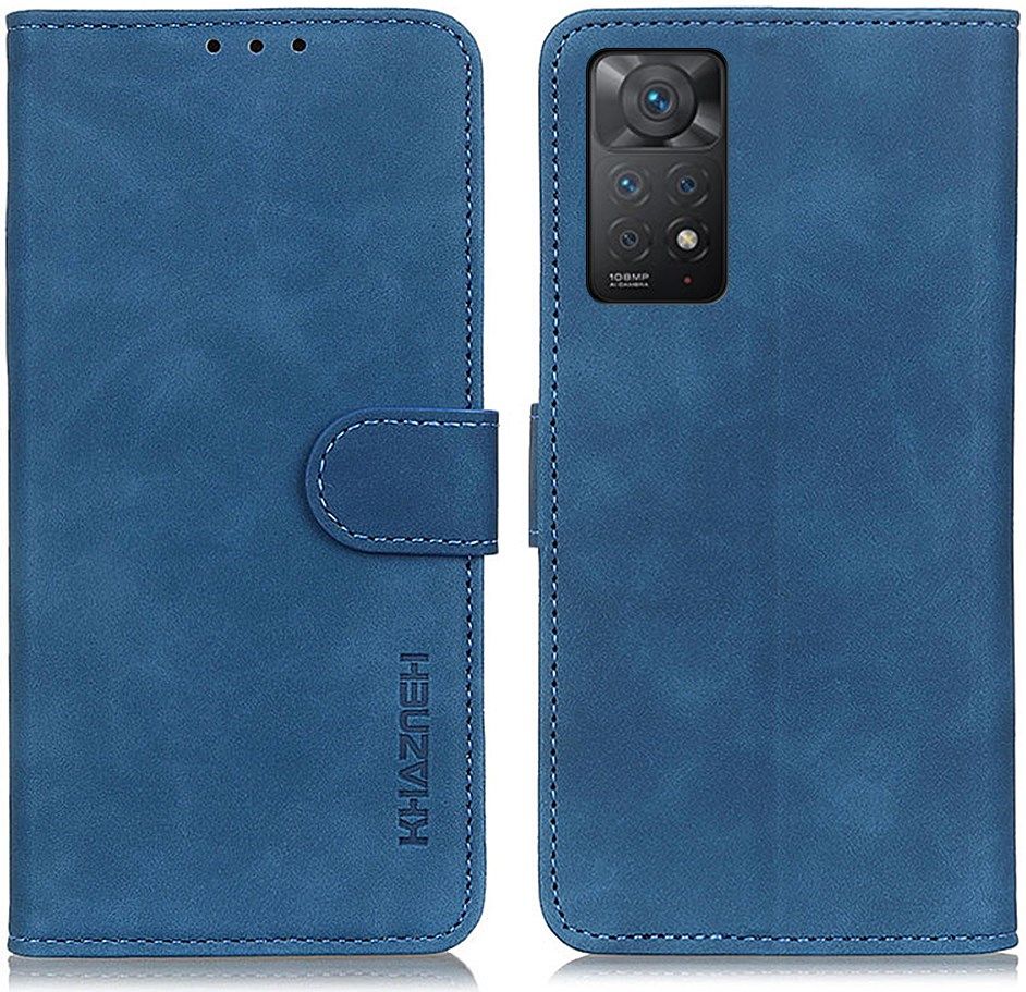 KHAZNEH Xiaomi Redmi Note 11 Pro Hoesje Vintage Wallet Book Case Blauw afbeelding 3