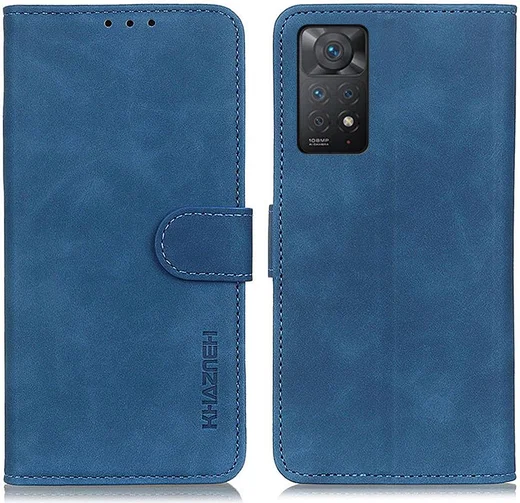 KHAZNEH Xiaomi Redmi Note 11 Pro Hoesje Vintage Wallet Book Case Blauw afbeelding 3