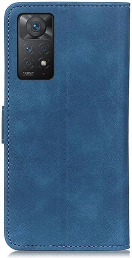 KHAZNEH Xiaomi Redmi Note 11 Pro Hoesje Vintage Wallet Book Case Blauw afbeelding 4