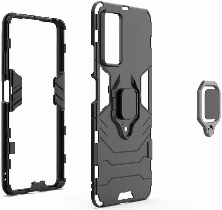 Xiaomi Redmi Note 11 Pro Hoesje Magnetische Ring Kickstand Zwart afbeelding 5