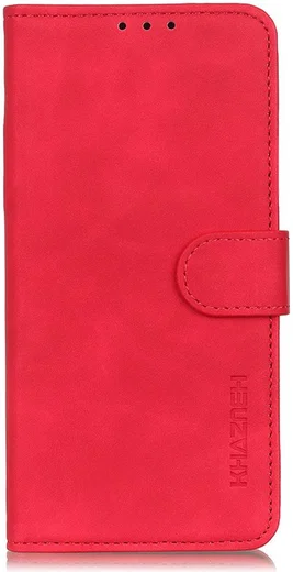 KHAZNEH Oppo Find X5 Lite Hoesje Retro Wallet Book Case Rood afbeelding 3