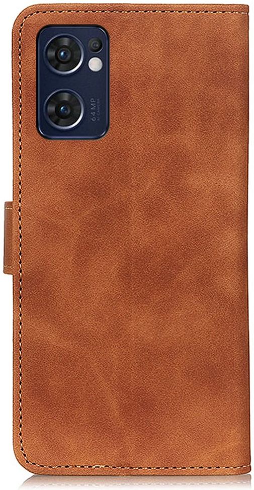 KHAZNEH Oppo Find X5 Lite Hoesje Retro Wallet Book Case Bruin afbeelding 4