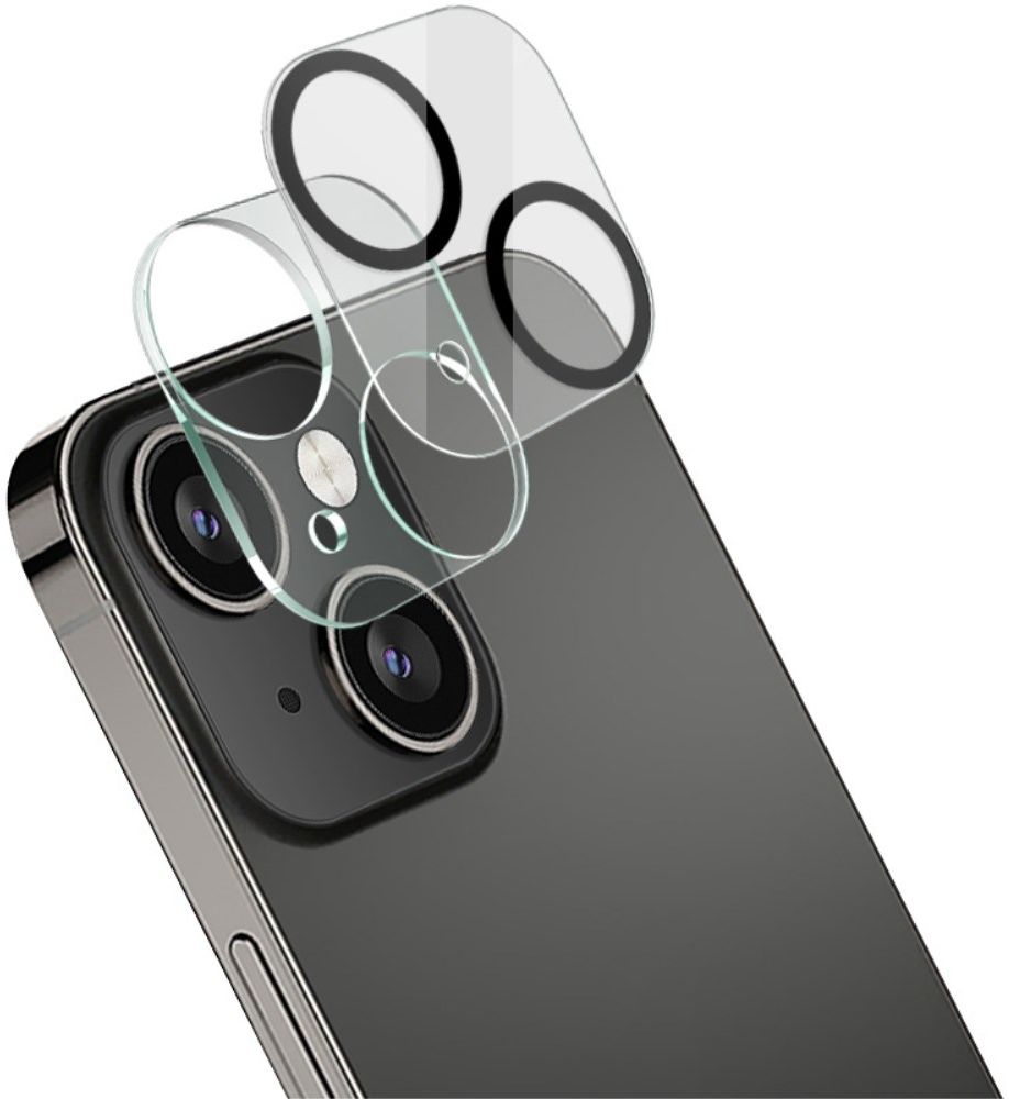 Imak Apple iPhone 13 / 13 Mini Camera Lens Protector + Lens Cap Clear afbeelding 1