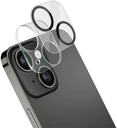 Imak Apple iPhone 13 / 13 Mini Camera Lens Protector + Lens Cap Clear afbeelding 1