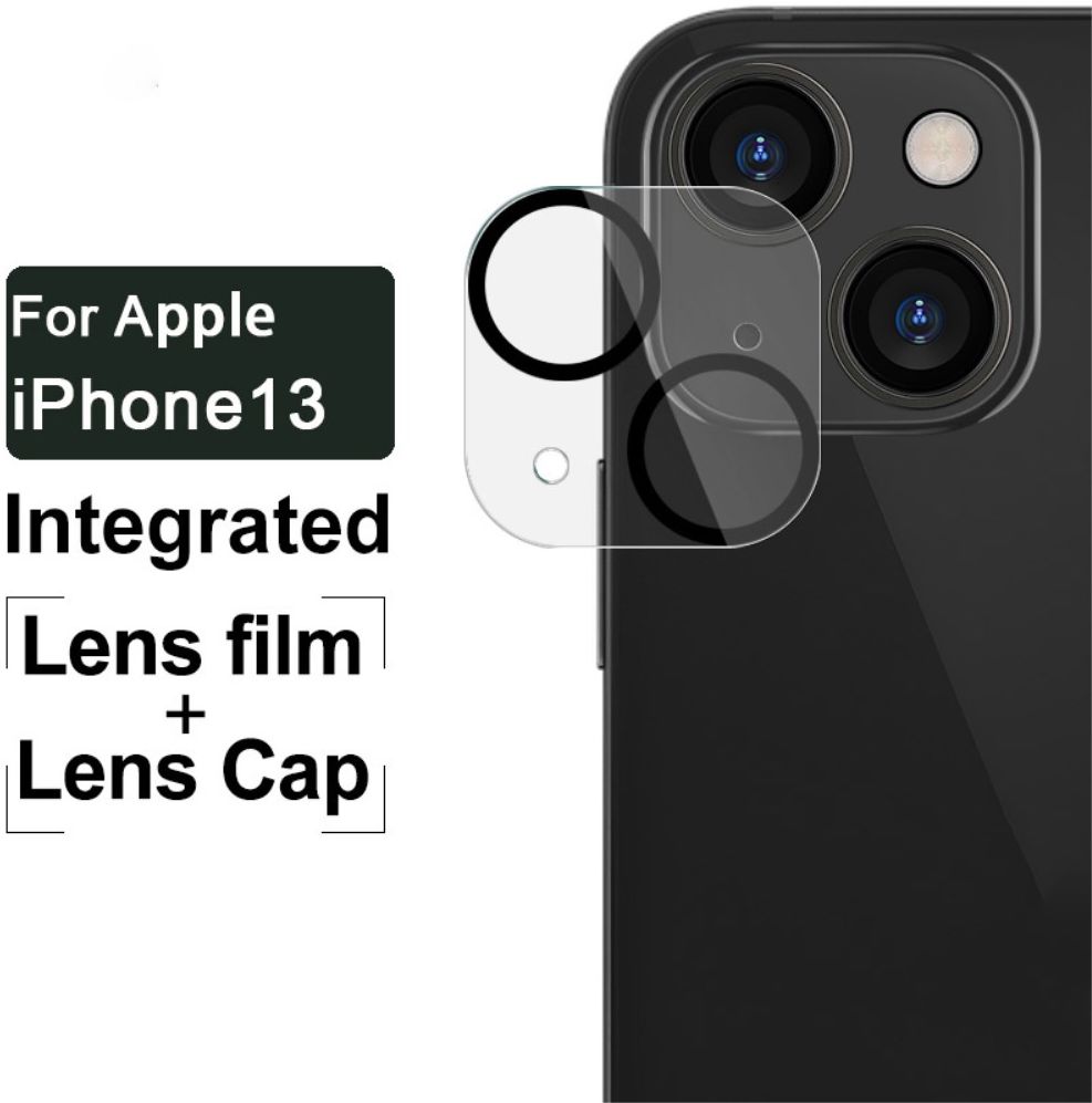 Imak Apple iPhone 13 / 13 Mini Camera Lens Protector + Lens Cap Clear afbeelding 3