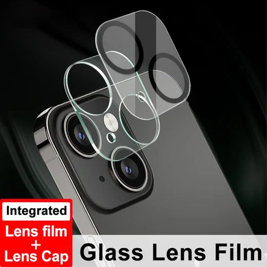 Imak Apple iPhone 13 / 13 Mini Camera Lens Protector + Lens Cap Clear afbeelding 9