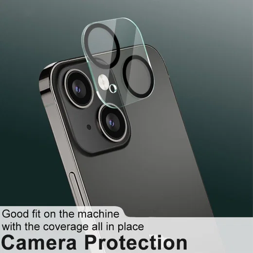 Imak Apple iPhone 13 / 13 Mini Camera Lens Protector + Lens Cap Clear afbeelding 4