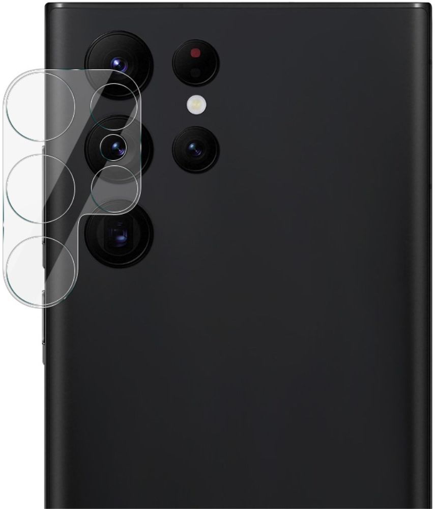 Imak Samsung Galaxy S22 Ultra Camera Lens Protector + Lens Cap Clear afbeelding 2