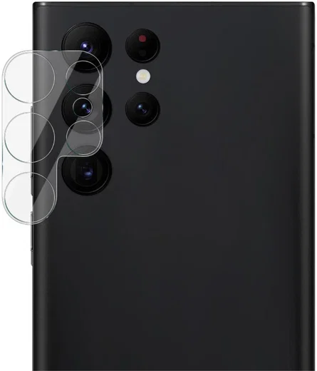 Imak Samsung Galaxy S22 Ultra Camera Lens Protector + Lens Cap Clear afbeelding 2
