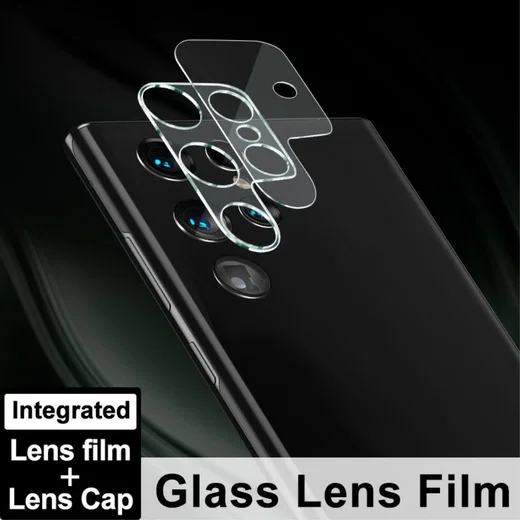 Imak Samsung Galaxy S22 Ultra Camera Lens Protector + Lens Cap Clear afbeelding 4