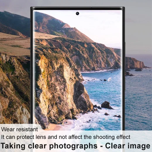 Imak Samsung Galaxy S22 Ultra Camera Lens Protector + Lens Cap Clear afbeelding 6