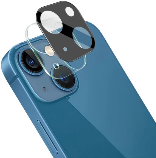 Imak Apple iPhone 13 / 13 Mini Camera Lens Protector + Lens Cap Zwart afbeelding 1