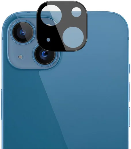 Imak Apple iPhone 13 / 13 Mini Camera Lens Protector + Lens Cap Zwart afbeelding 2