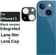 Imak Apple iPhone 13 / 13 Mini Camera Lens Protector + Lens Cap Zwart afbeelding 3