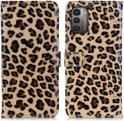 Nokia G11 / G21 Hoesje Portemonnee Book Case met Luipaard Print afbeelding 3