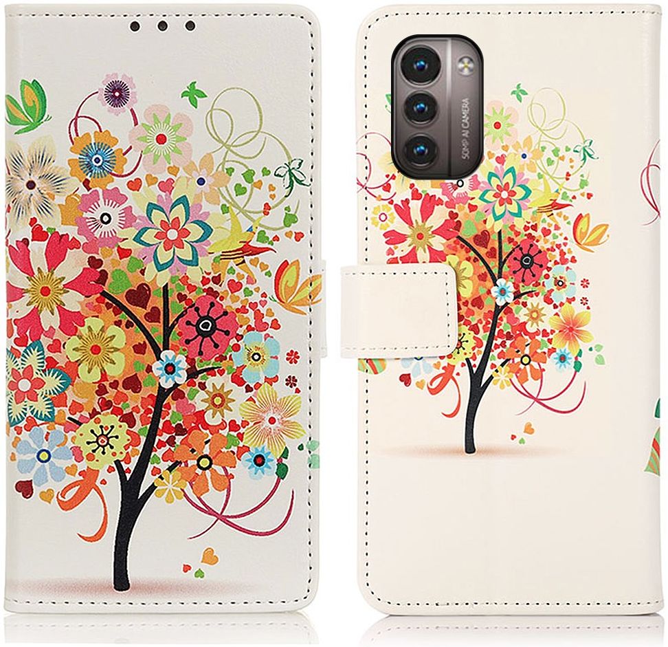 Nokia G11 / G21 Hoesje Portemonnee Book Case met Tree Print afbeelding 3