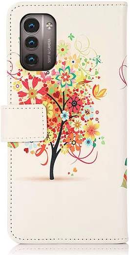 Nokia G11 / G21 Hoesje Portemonnee Book Case met Tree Print afbeelding 4