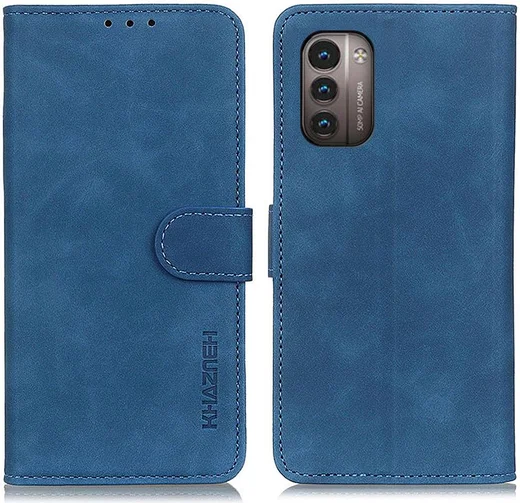 KHAZNEH Nokia G11 / G21 Hoesje Retro Wallet Book Case Blauw afbeelding 2