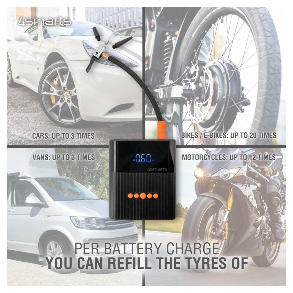4smarts Pitstop+ 8.800 mAh Powerbank Jumpstarter voor Auto met Compressor afbeelding 7