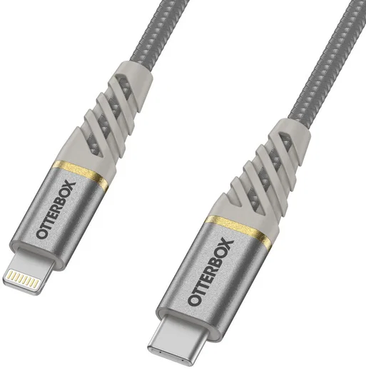 OtterBox 3A Power Delivery USB-C naar Lightning Kabel 1M Zilver afbeelding 1