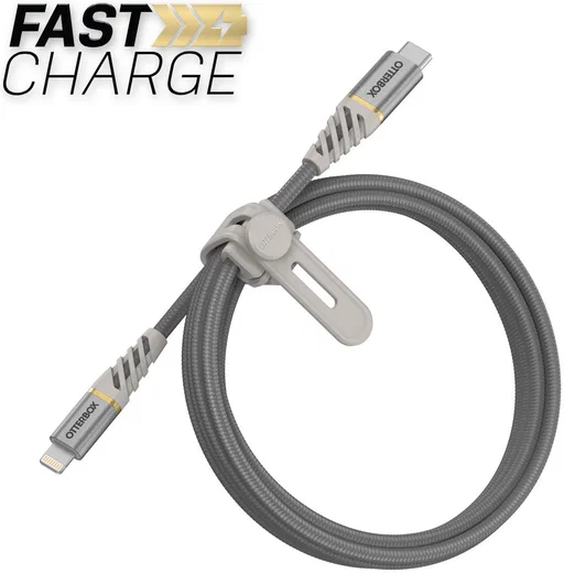 OtterBox 3A Power Delivery USB-C naar Lightning Kabel 1M Zilver afbeelding 2