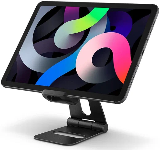 Spigen S311 Universele Telefoon / Tablet Aluminium Bureau Houder Zwart afbeelding 2