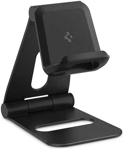 Spigen S311 Universele Telefoon / Tablet Aluminium Bureau Houder Zwart afbeelding 9