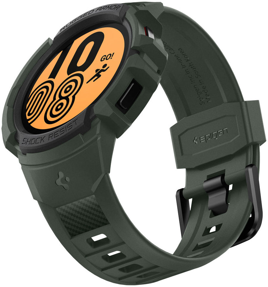 Spigen Rugged Armor Pro Samsung Galaxy Watch 4 44MM Case Bandje Groen afbeelding 3